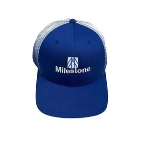 Blue and White Men's Hat.
